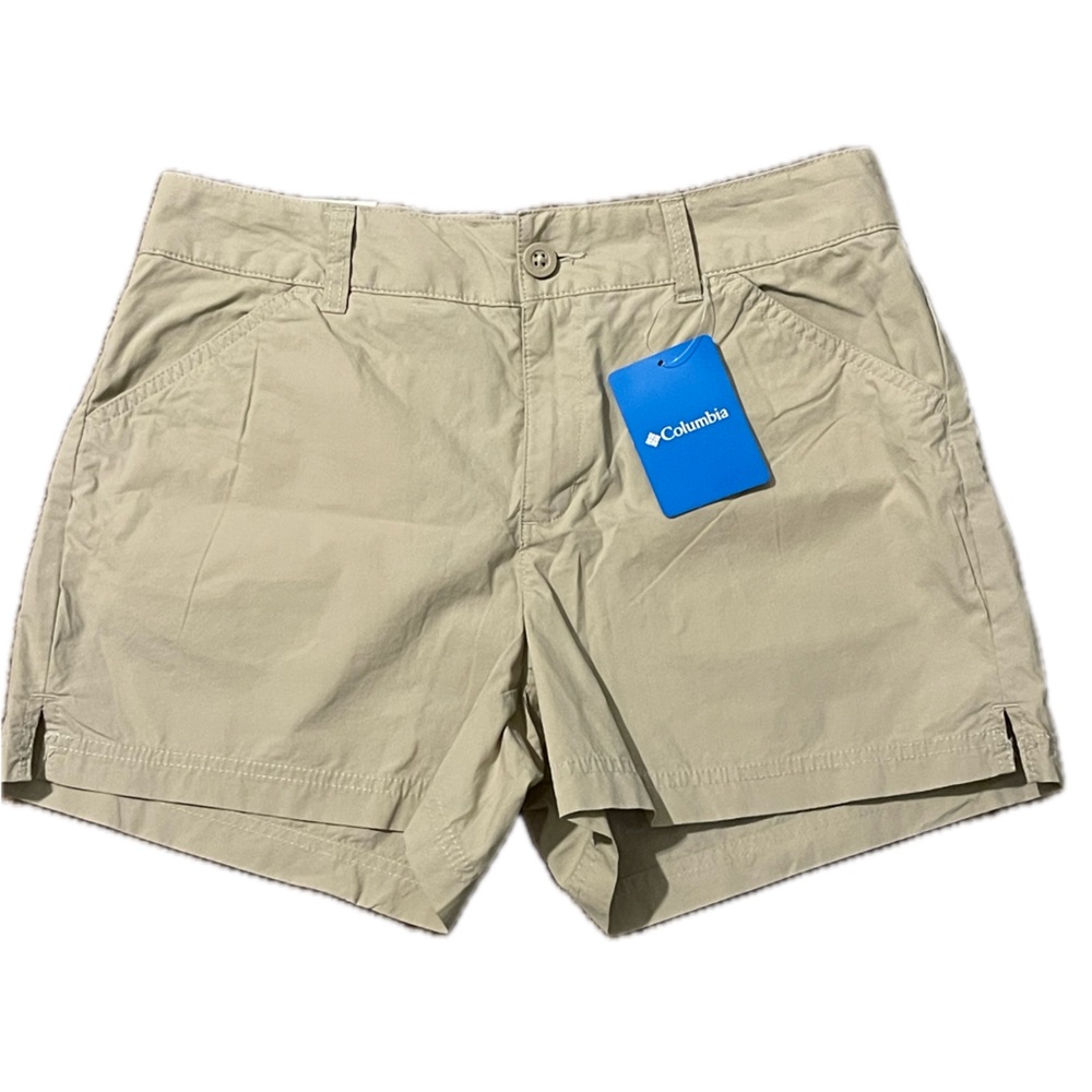 New Columbia Washed Out Khaki Shorts 4” inseam NWT 8